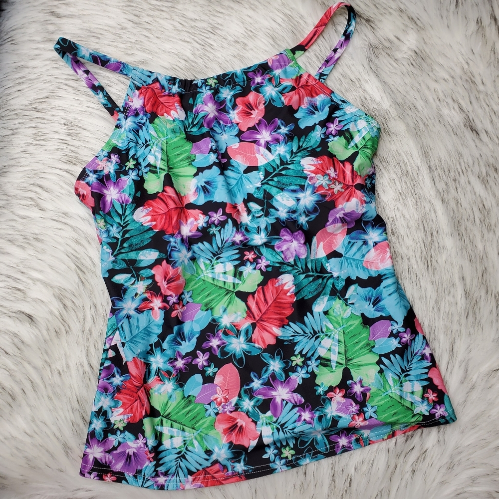 24th & Ocean Tankini Top Tropical Floral